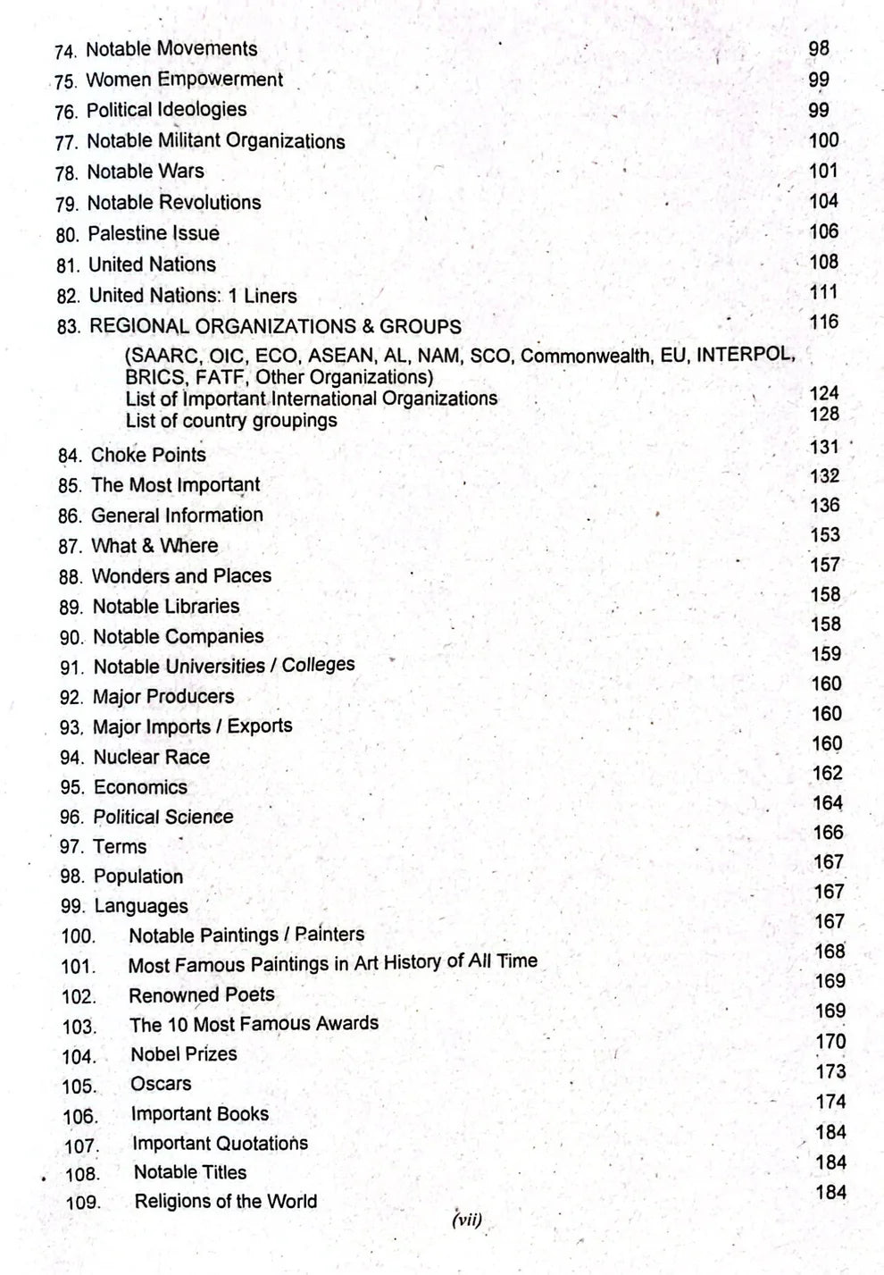 General Knowledge Objective One Liner by Dr. Iqra Imtiaz