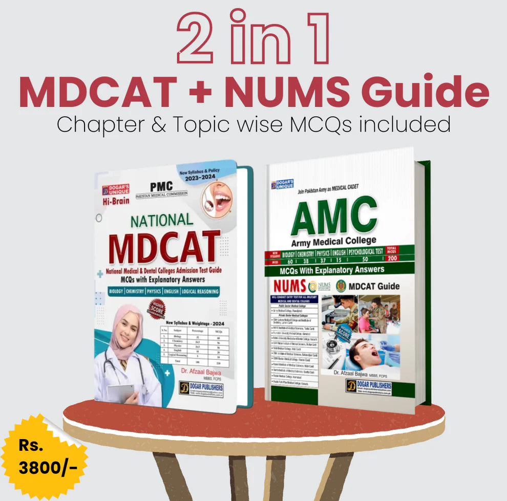 2 in 1 - MDCAT Practice & NUMS AMC Guide