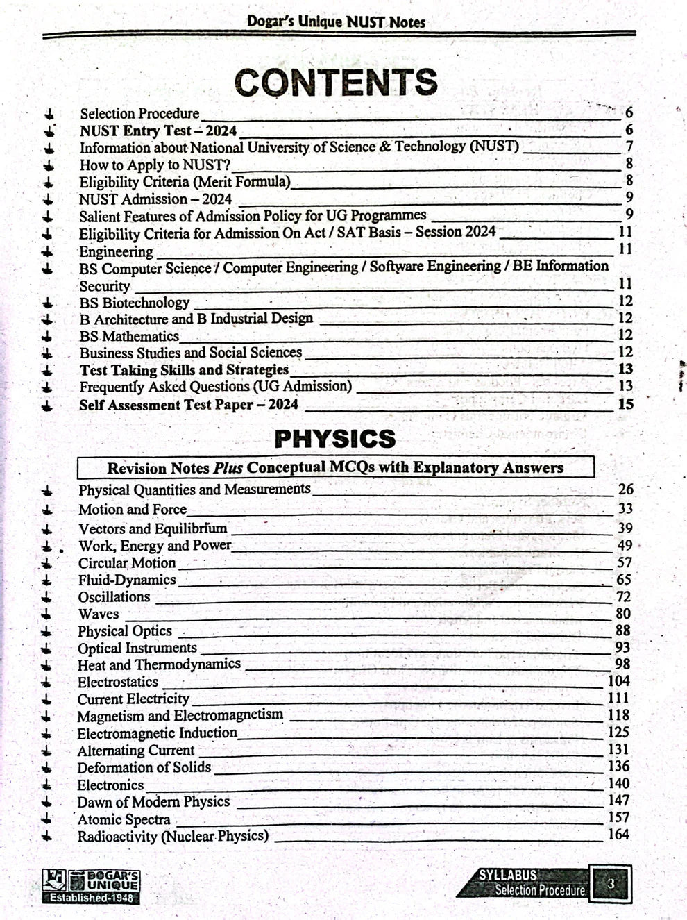 NUST NET Guide (ECAT-Comp.Sc) 2024 Edition